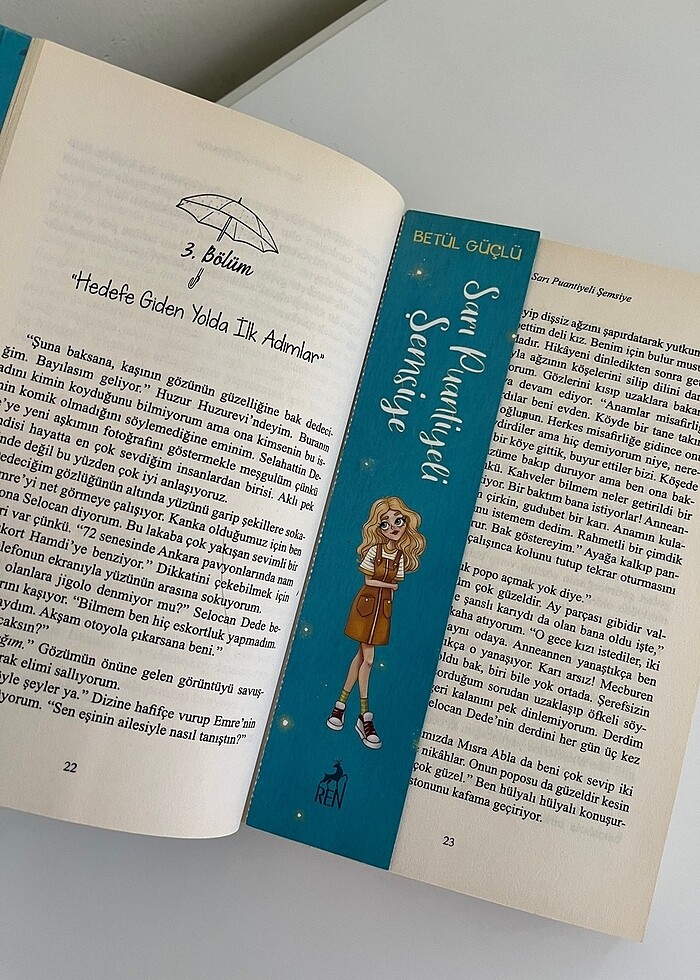 Sarı puantiyeli şemsiye - Görsel 3