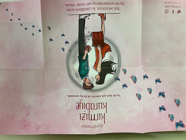 Kırmızı kurabiye hasarsız ayraçlı posterli - Görsel 4