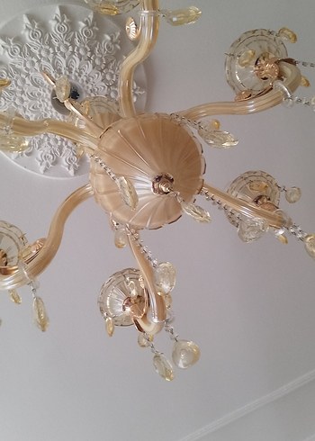 Bej Kristal Detaylı Avize - Görsel 4