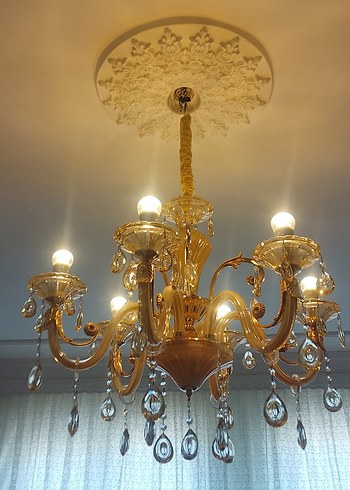 Bej Kristal Detaylı Avize - Görsel 6