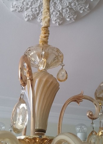 Bej Kristal Detaylı Avize - Görsel 7