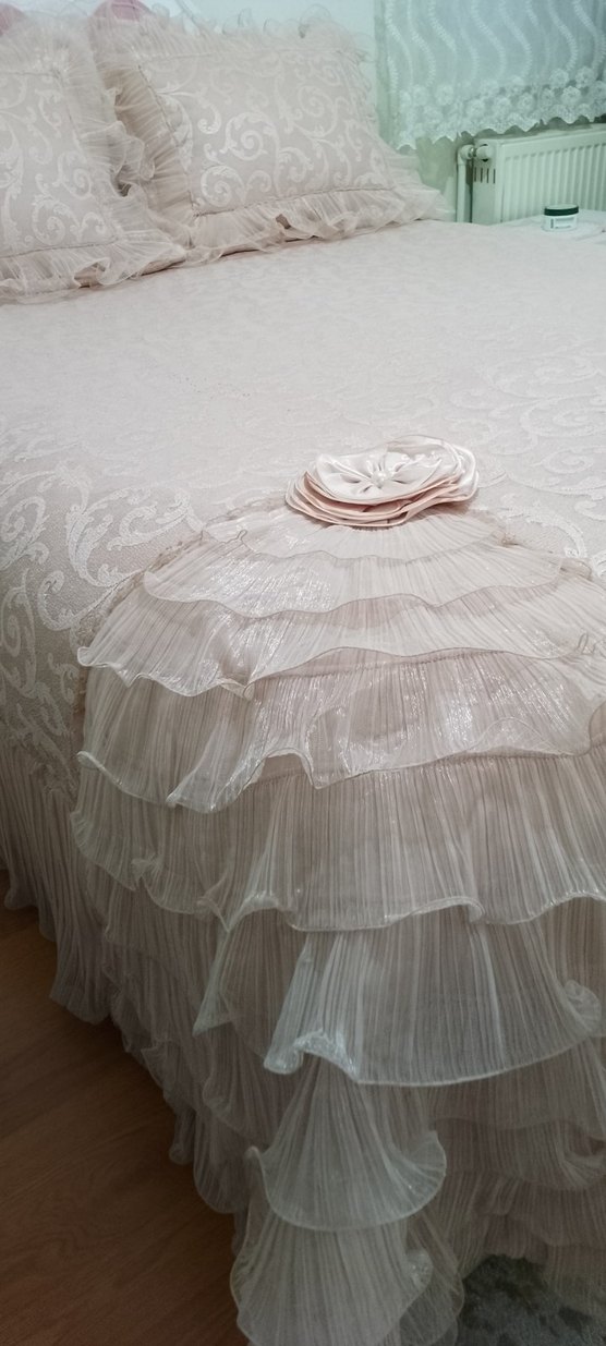 Pudra pembe Yatak Örtüsü - Görsel 2