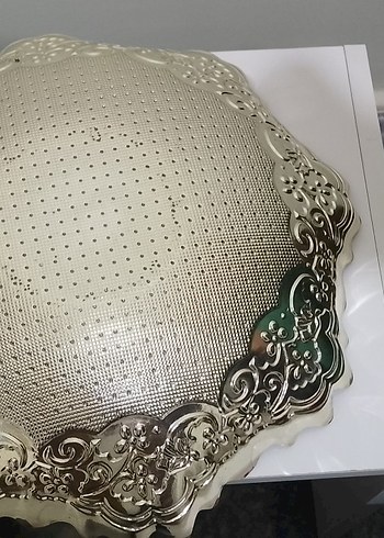 Nakışlı Pembe Vintage Tabak - Görsel 3