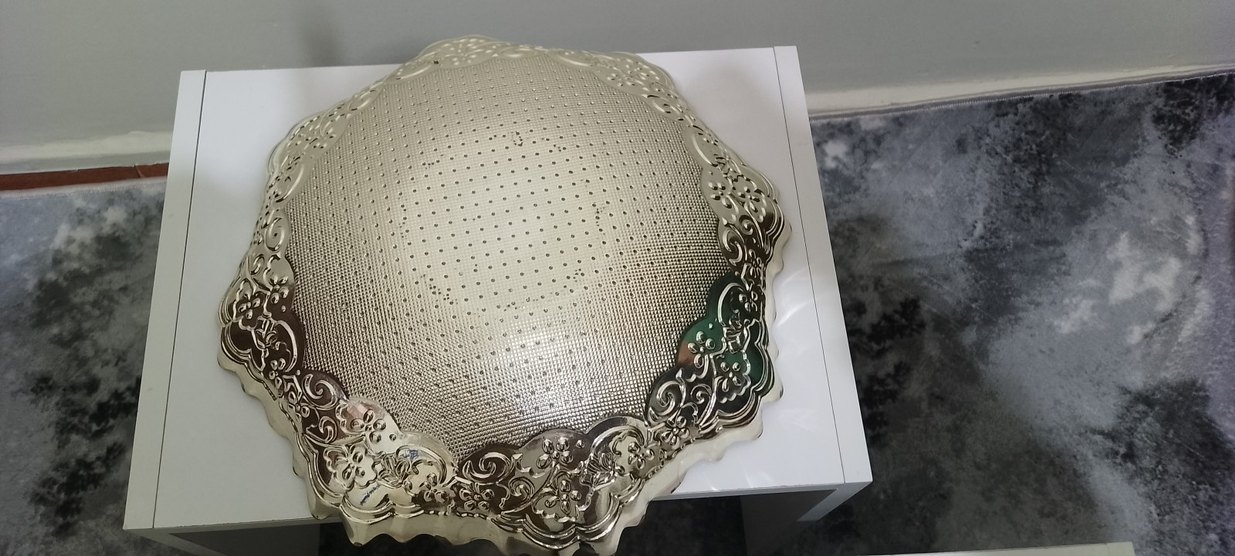 Nakışlı Pembe Vintage Tabak - Görsel 3