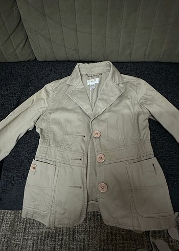 Düğmeli Bej Midi Kadın Ceket - Görsel 4