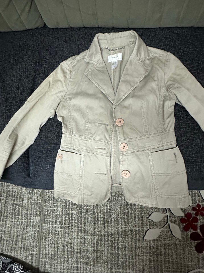 Düğmeli Bej Midi Kadın Ceket - Görsel 2