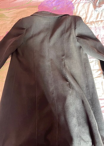 48 Beden Siyah Midi Street Style Kadın Kaban