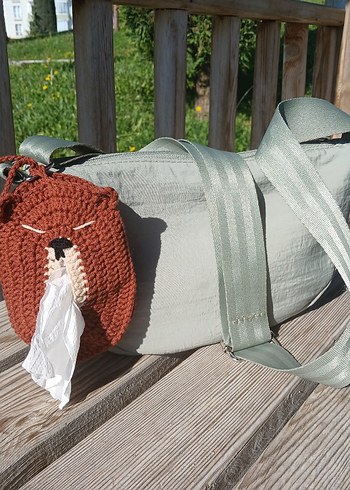 Örgü Kahverengi Ayı Kedi Aksesuarı - Görsel 2