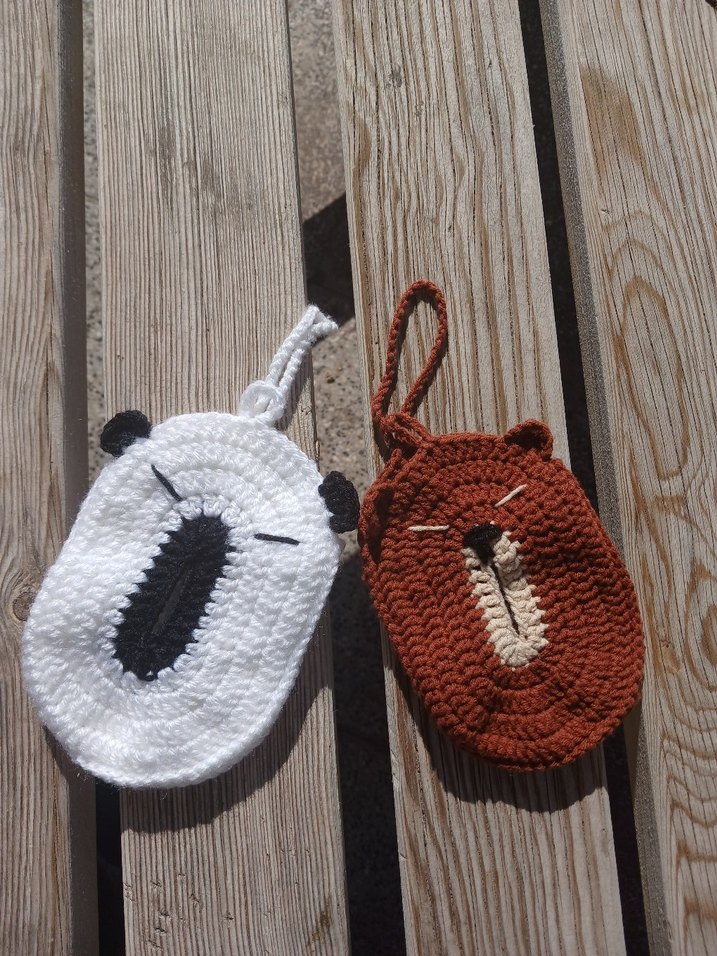 Örgü Kahverengi Ayı Kedi Aksesuarı - Görsel 3