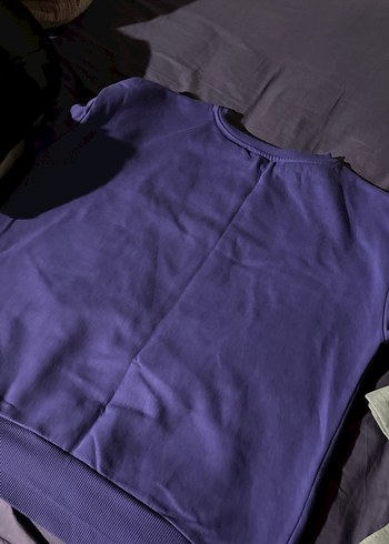 s Beden Mor Kadın Uzun Kollu Baskılı Sweatshirt