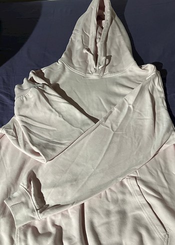 Beyaz Kapüşonlu Kadın Sweatshirt