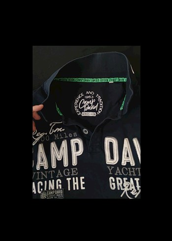 Camp david series 003 vintage lacivert polo yaka limited edition - Görsel 5