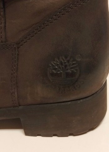 Timberland Kahverengi Deri Tokalı Diz Boyu Kadın Çizme