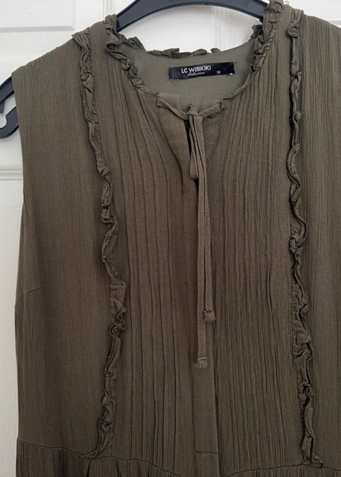 LCW Uzun Haki Elbise - Görsel 2