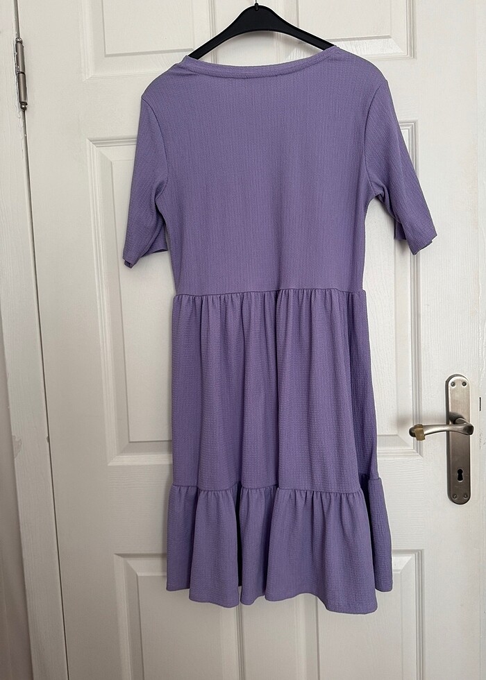 Koton Geniş Kalıp Lila Elbise - Görsel 2