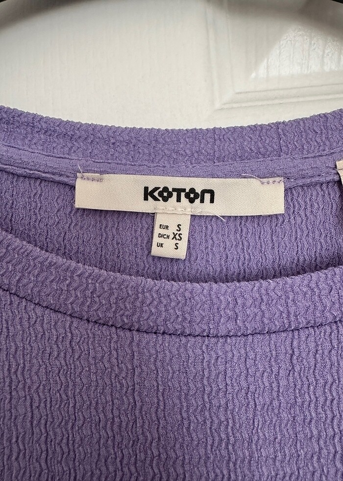 Koton Geniş Kalıp Lila Elbise - Görsel 3