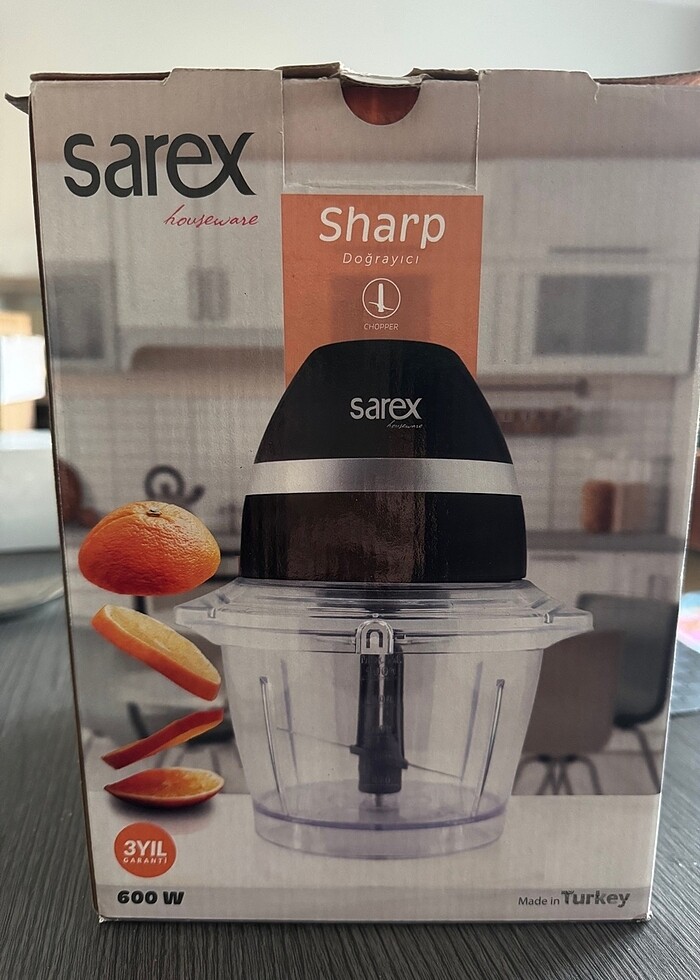 Sarex Sharp 600W 1000Ml Doğrayıcı  Rondo Siyah - Görsel 2