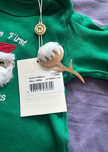 Yeşil Renk Yılbaşı Tulum ve Noel Şapka - Görsel 3