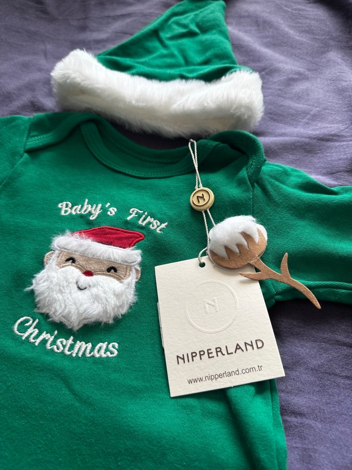 Yeşil Renk Yılbaşı Tulum ve Noel Şapka - Görsel 4