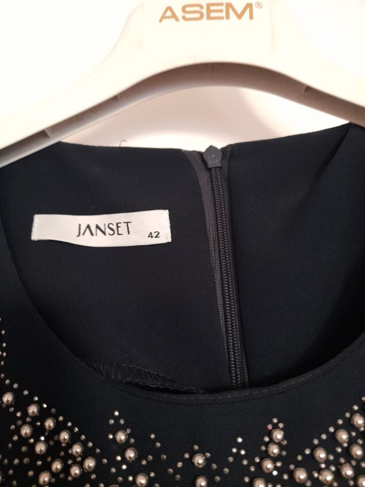 Nakışlı Siyah Uzun Kollu Gotik Abiye Elbise - Görsel 2