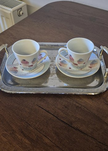 Pastel Desenli Beyaz Kahve Fincanları - Görsel 2