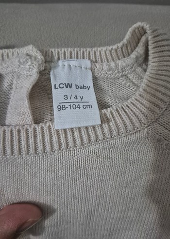 Uzun Kollu Triko Kumaşlı Rahat Kesim Kız Elbise - Görsel 3