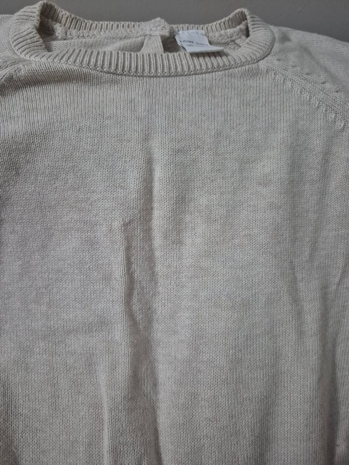 Uzun Kollu Triko Kumaşlı Rahat Kesim Kız Elbise - Görsel 2