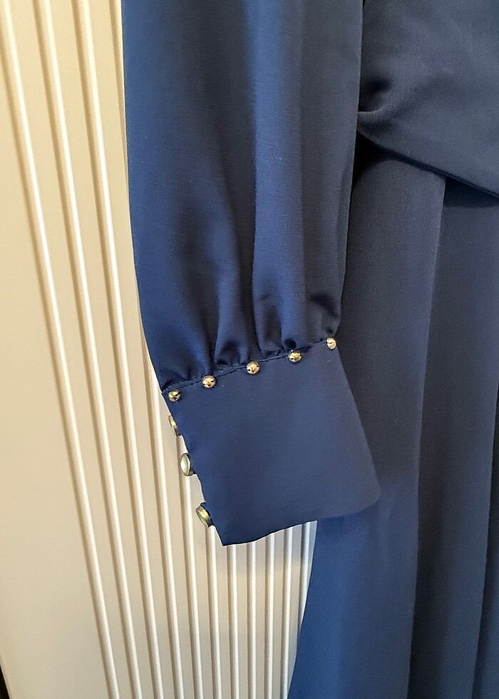 Lacivert tesettür abiye - Görsel 4