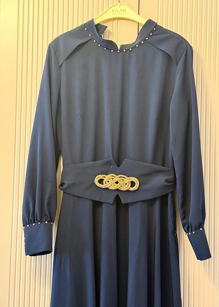 Lacivert tesettür abiye - Görsel 2