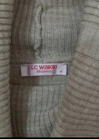LC Waikiki Bej Boğazlı Kısa Kollu Örgü Kadın panço
