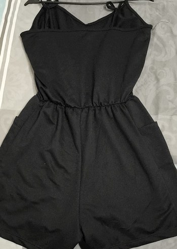 Siyah Kolsuz Mini Tulum - Görsel 4