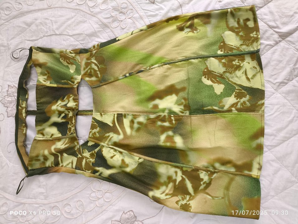 Kadın Khaki Straplez Midi Mini Elbise - Görsel 2