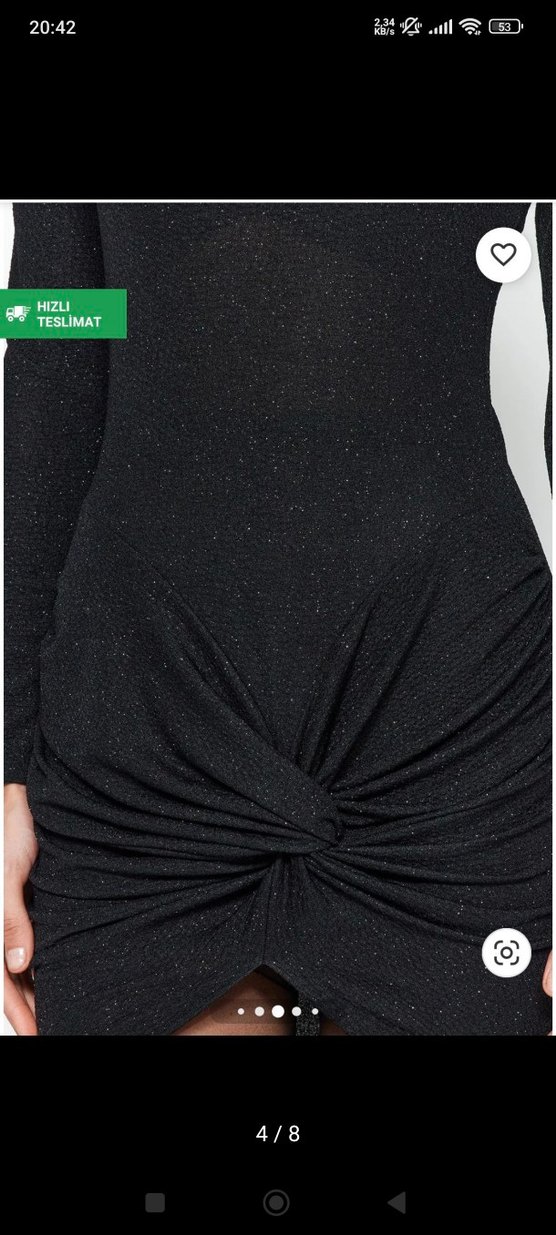 Drapeli Siyah Mini Gotik Elbise - Görsel 3