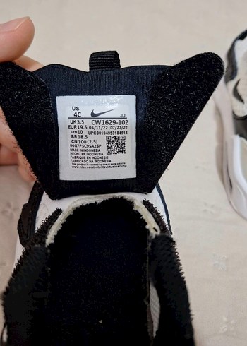 Kız-Erkek Çocuk Beyaz Siyah Sneaker - Görsel 3