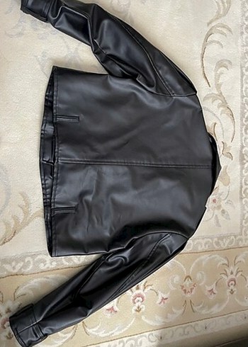 Zara Siyah Deri Biker Kadın Ceket