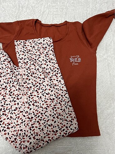Leopar Desenli Pijama Takımı
