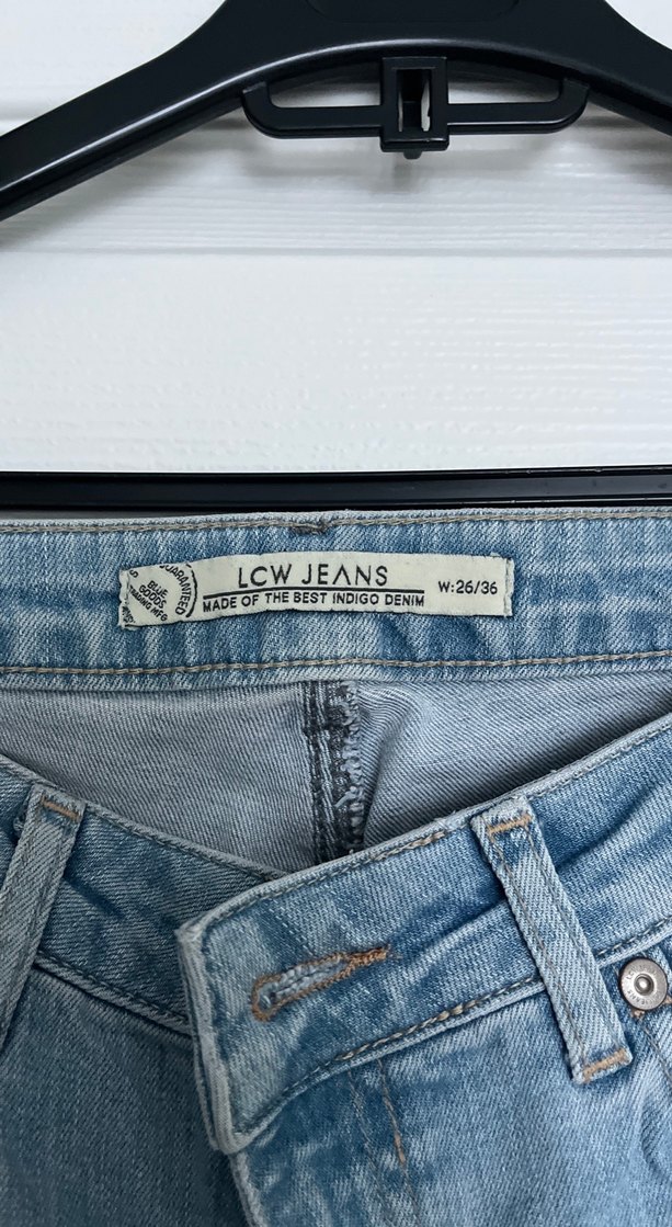 Kadın Mavi Bol Kesim Kot Pantolon - Görsel 2