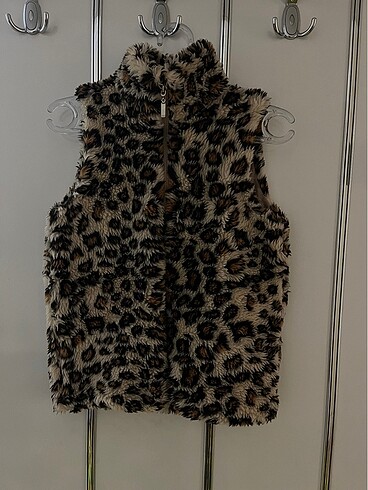 vintage leopar yelek