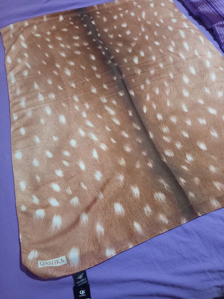 geyik desenli şal bambi desenli şal ceylen desenli şal - Görsel 2