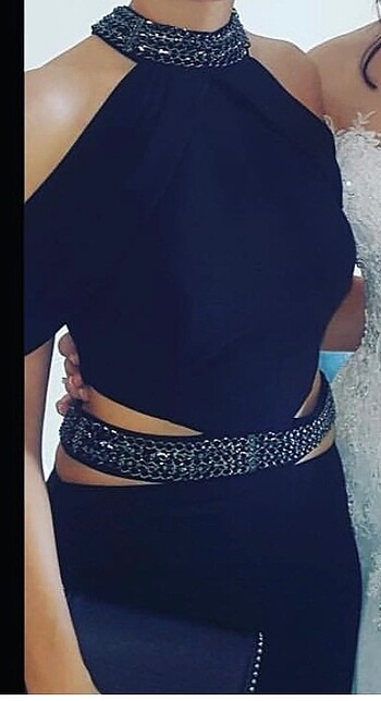 Diğer Kadın Siyah modern elbise abiye