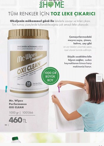 Farmasi Mr. Wipes Oxi Clean Toz Leke Çıkarıcı 1000g