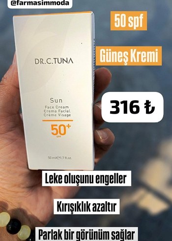 Farmasi Dr. C. Tuna Güneş Kremi SPF 50+