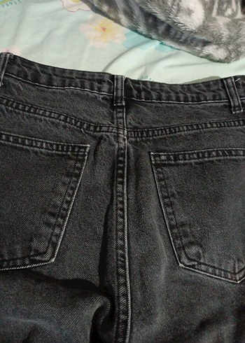 Trendyol & Milla Düğmeli Siyah Salaş Denim Midi Kot Pantolon