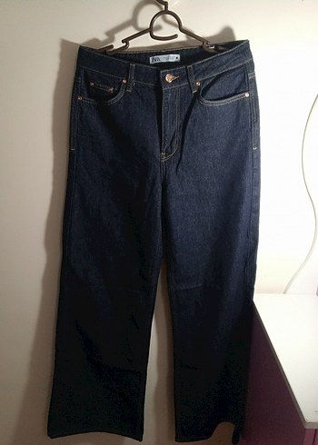 36 Beden Lacivert Regular Fit Kadın Denim Pantolon