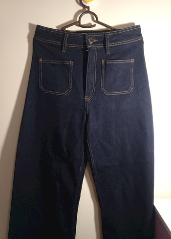 Kadın Lacivert Midi Denim Jean