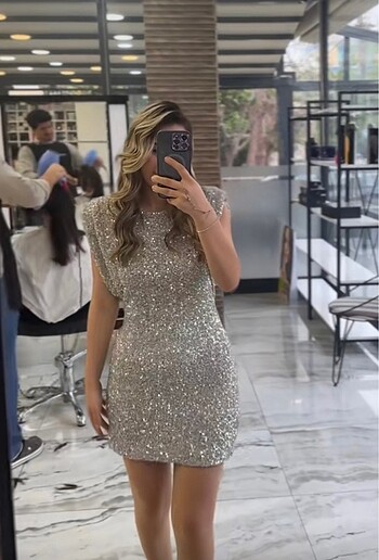 Zara payetli elbise
