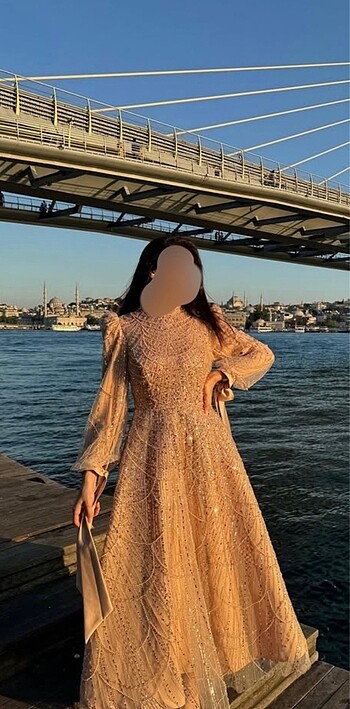 Diğer Taşlı prenses model abiye elbise.