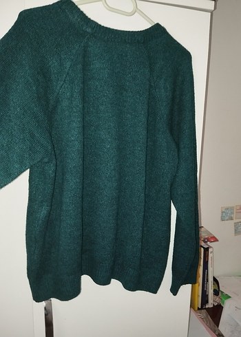 DeFacto Kadın Yeşil Örgü Yün Kazak - Görsel 3