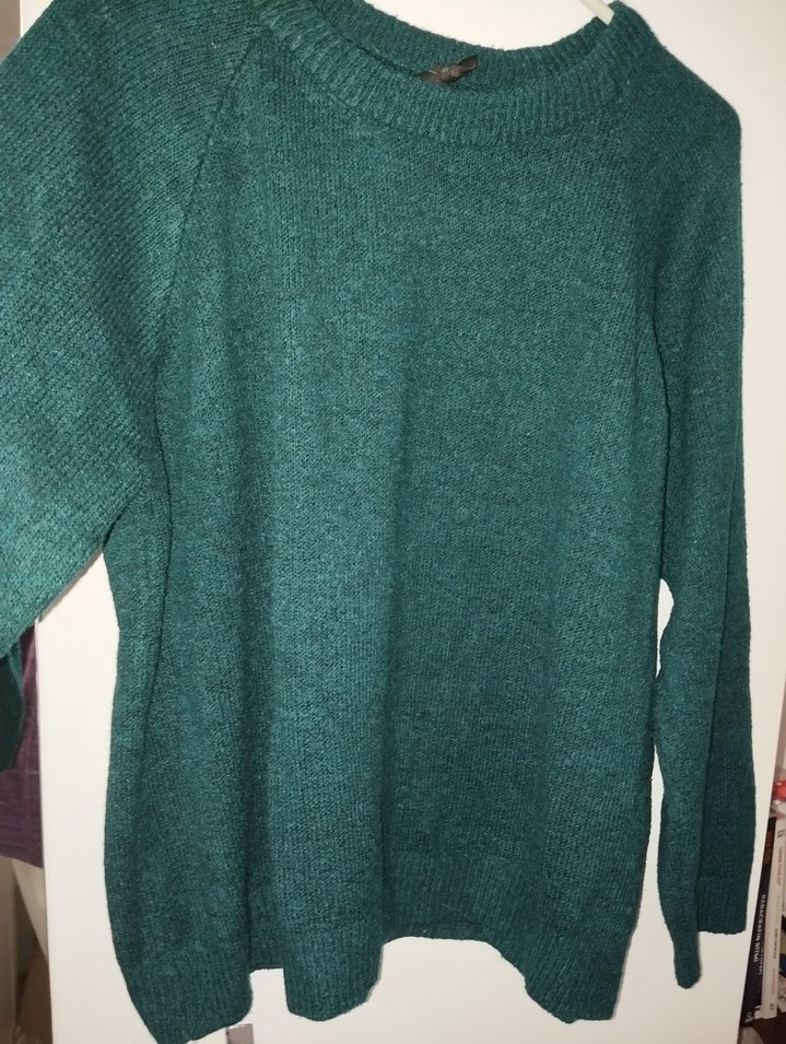 DeFacto Kadın Yeşil Örgü Yün Kazak - Görsel 2