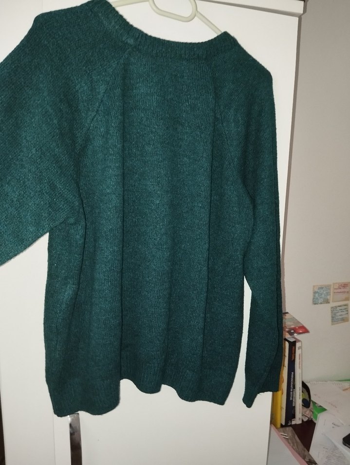 DeFacto Kadın Yeşil Örgü Yün Kazak - Görsel 3